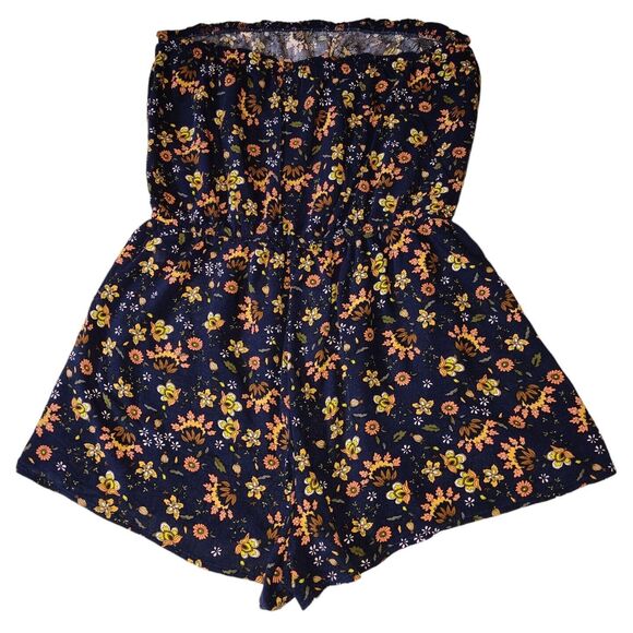 ❤️SALE! PRICE FINAL!❤️ Forever 21 Women's Floral Tube Romper Size M - Picture 4 of 8